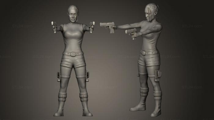 Statues of famous people (Lara Croft, STKC_0062) 3D models for cnc